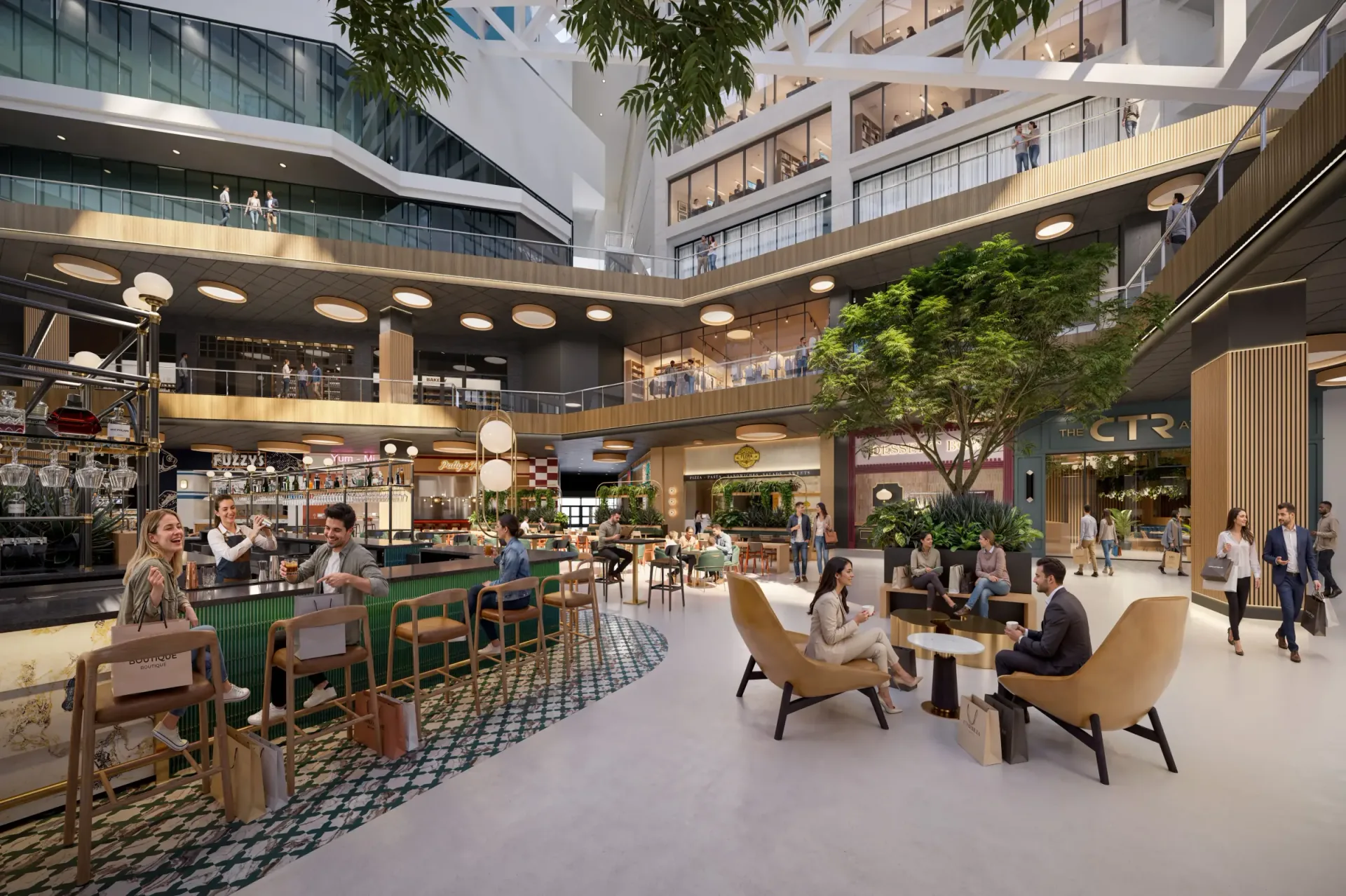 CTR Food Works atrium rendering