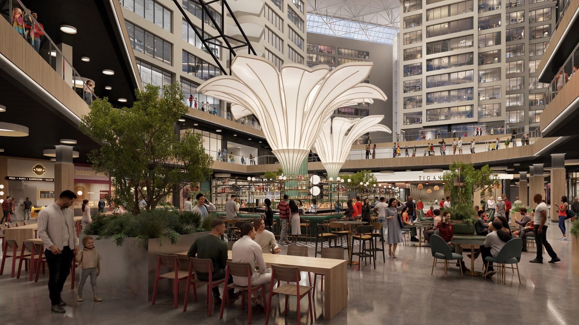 CTR Food Works atrium rendering