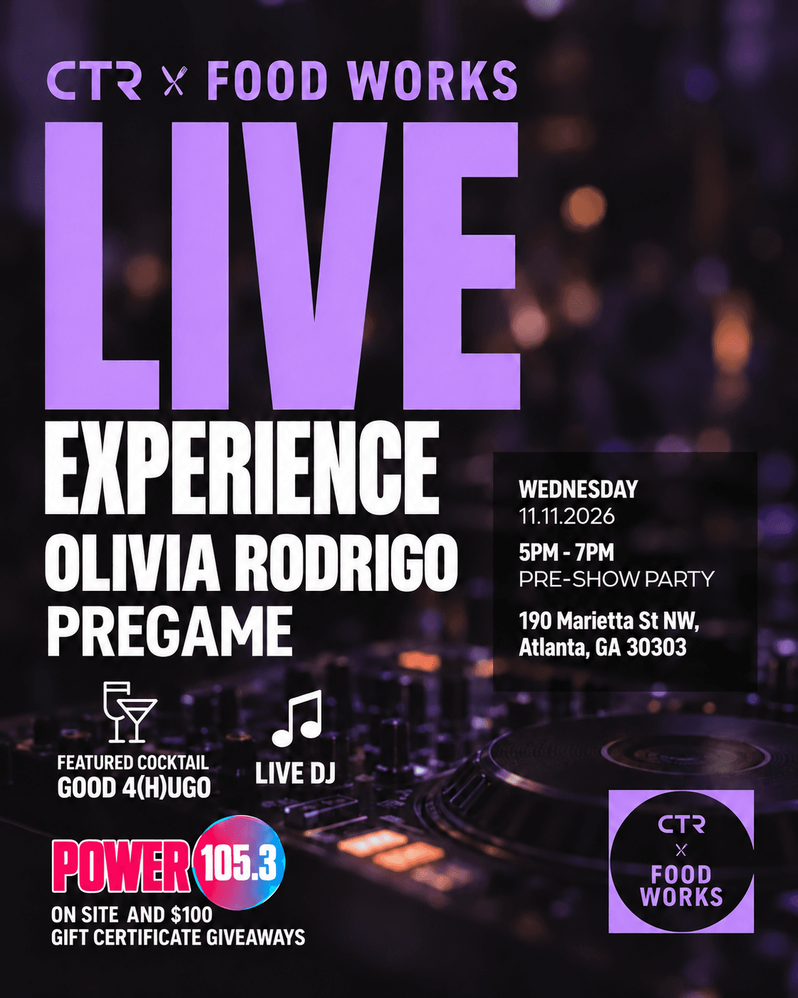 Live Experience : Olivia Rodrigo Pre-Game Party event image